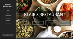 Desktop Screenshot of blairsrestaurant.com