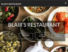 Tablet Screenshot of blairsrestaurant.com